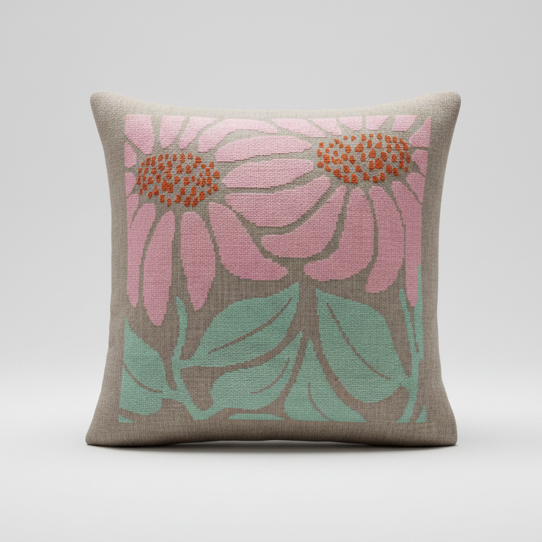 Pink flowers pute i studio