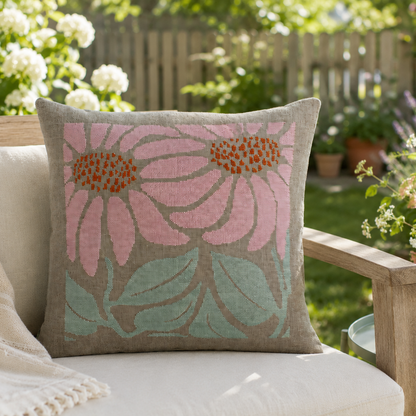 Pink flowers pute i hage