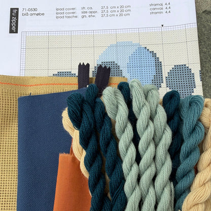 Blå amøbe_garn kit
