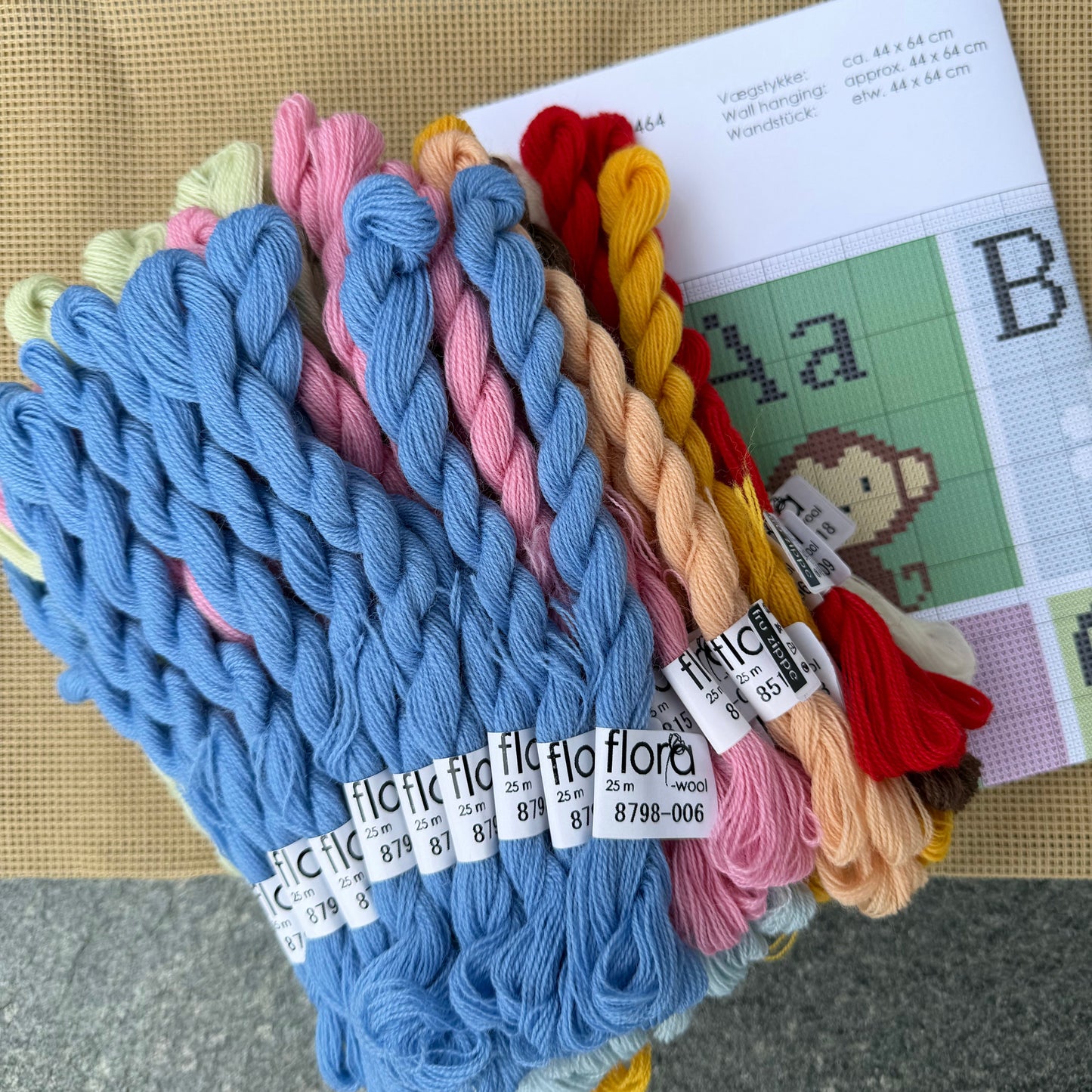 Broderikit ABC veggbilde
