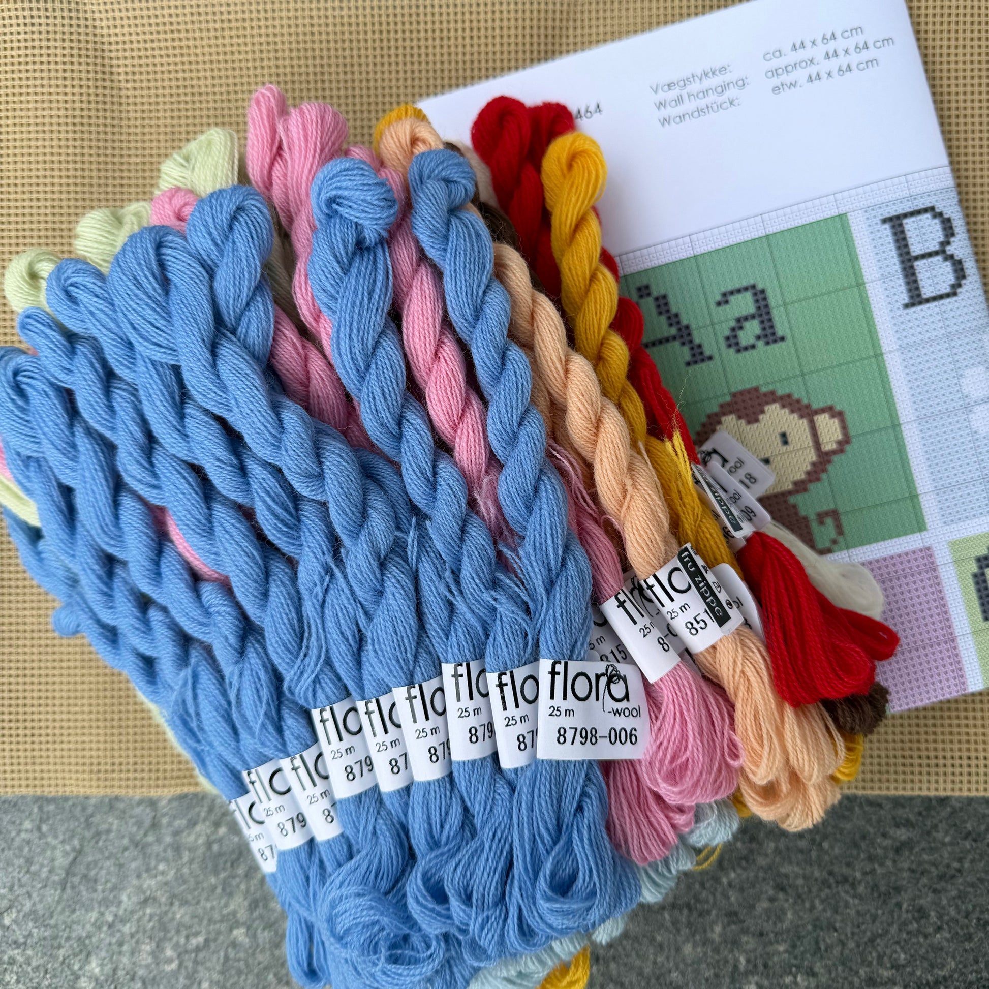 Broderikit ABC veggbilde