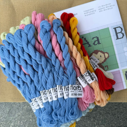 Broderikit ABC veggbilde