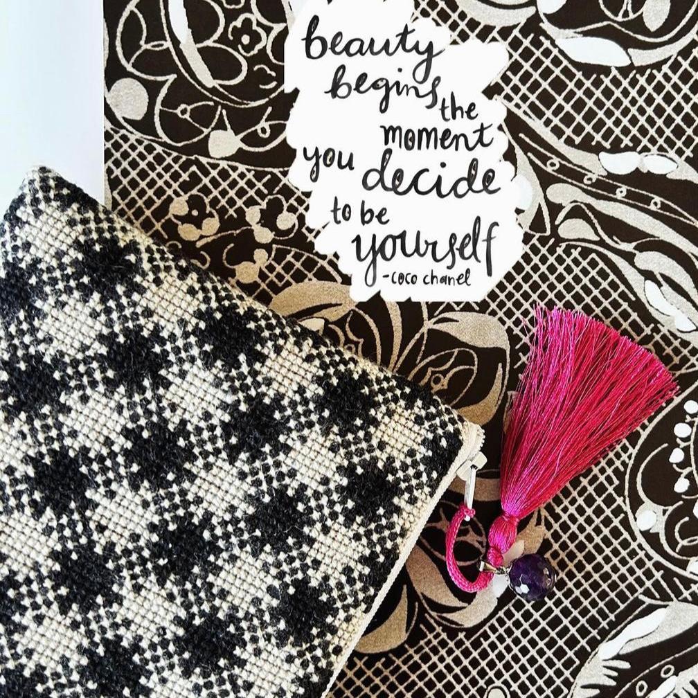 Chic clutch med rosa dusk