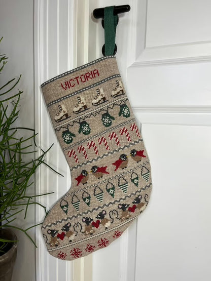 Christmas Magic julesokk - Broderikit i korssting