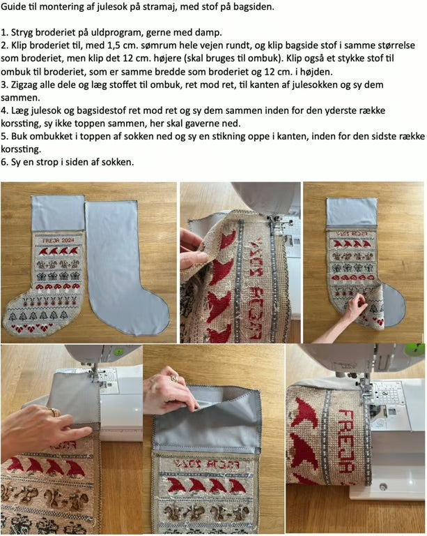 Christmas Magic julesokk - Broderikit i korssting