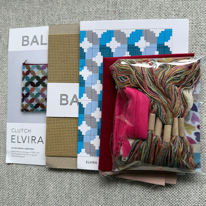 Elvira - Broderikit til clutch - Korssting