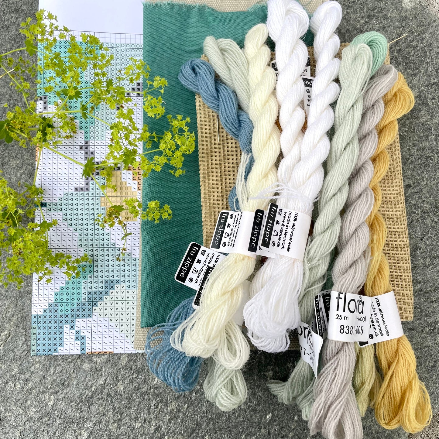 Høstanemoner broderikit