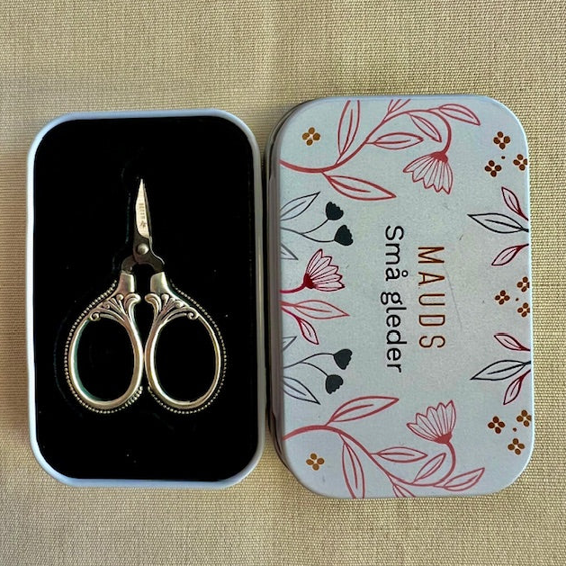 Mini vintage saks i metall eske