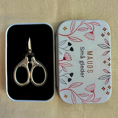 Mini vintage saks i metall eske