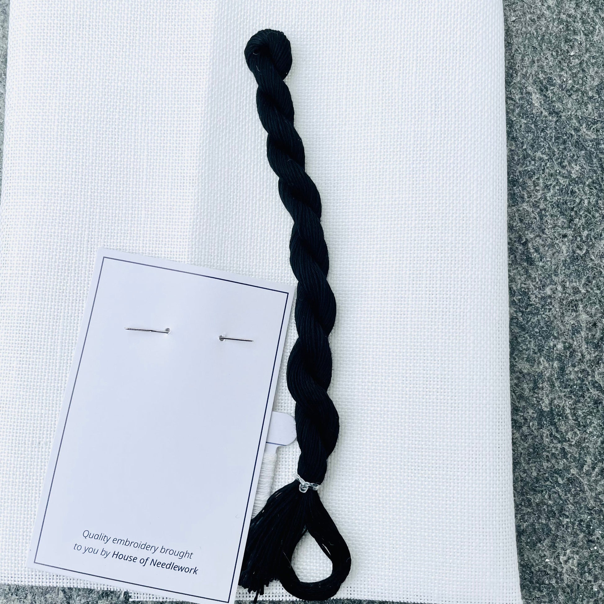 Blackwork serviett bleket