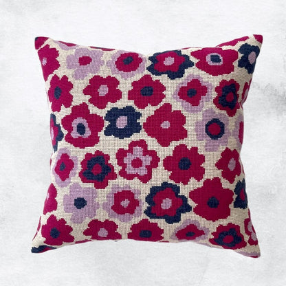 Franske anemoner ferdig brodert pute