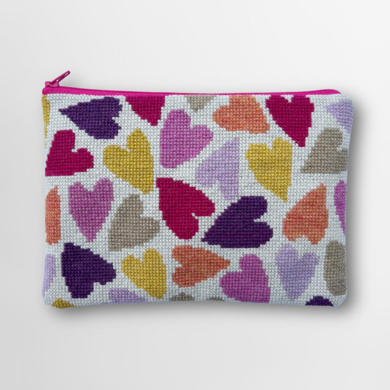 Sweethearts - Broderikit til clutch - Korssting